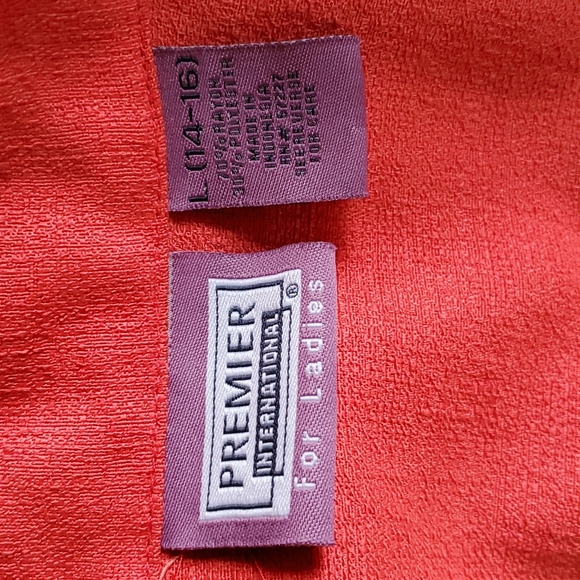 PREMIER INTERNATIONAL Peach Floral Maxi Dress w/Matching Jacket-EC-Sz L - Picture 14 of 15